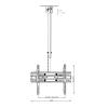 Universal TV Stand tv Wall Mount Tilt Swivel TV Ceiling Mount, Fits Most 32-60 Inches TV Bracket, with Loading 110 Lbs, Max 600x400mm view 2