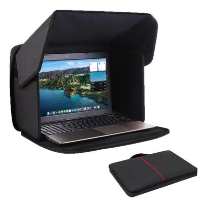 1 set of outdoor heat-insulating office laptop sun visor table curtain for outdoor work. Foldable computer shielding cover 12-16 inches, suitable for various laptop anti-glare designs