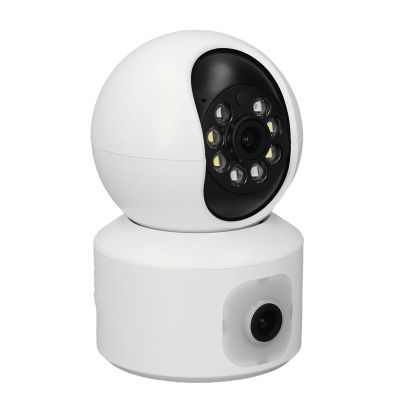 Dual Lens 1080P Security Camera for Home, 360 PTZ & Motion Detection, Wireless WiFi Home Camera with Phone App,No SD Card