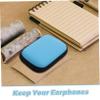 DIYEAH 4pcs Portable Eva Zipper Storage Bag Set for Headphones Cables and Playing Cards Multi-functional Travel Organizer Material Black Blue Pink view 3
