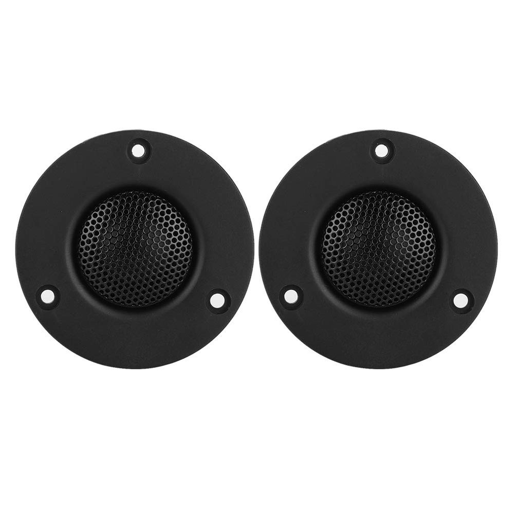 2Pcs 25W B7 Silk Film Magnet Dome Tweeter, Sensitivity Treble Speaker, Super 3D Sound, Black ABS Material for Durability