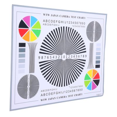 MERRYHAPY CCTV Lens Calibration Card Durable Focus Alignment Tool for Indoor Outdoor Use Color Wheel Chart for Accurate Image Assessment Easy Setup for Monitoring Systems