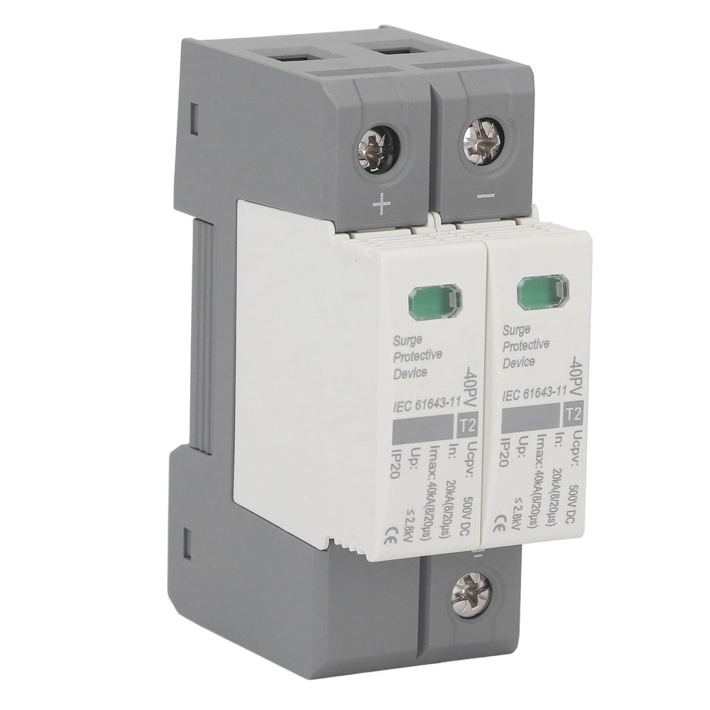 2P Photovoltaic DC Voltage Protective Device Lightning Protection Circuit Breaker 500VDC 2040KA for Solar Power System