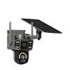 JUCFRDNJ Solar Outdoor Surveillance Camera 4G Sim 6K 12MP Dual Lens 10 Digital Zoom CCTV PTZ IP66 Security Solar Panel Cameras(WiFi Camera 128G) view 1