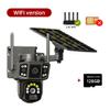 JUCFRDNJ Solar Outdoor Surveillance Camera 4G Sim 6K 12MP Dual Lens 10 Digital Zoom CCTV PTZ IP66 Security Solar Panel Cameras(WiFi Camera 128G) view 2