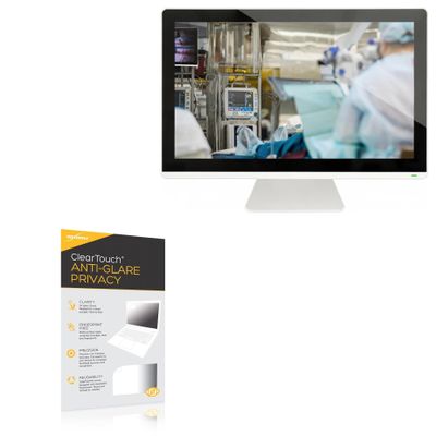 BoxWave Screen Protector Compatible With Canvys D Series Medical Monitor (23.8 in) - ClearTouch Anti-Glare Privacy (2-Pack), Privacy Screen Protector Flexible Film Anti-Glare