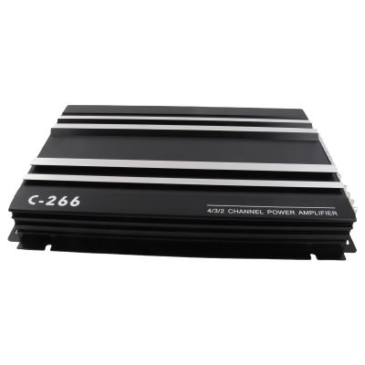 4-Channel High-Power Car Amplifier with Aluminum Alloy Heat Sink, 12V DC Input, for Vehicle & Home Systems , Compatible with Most Speakers