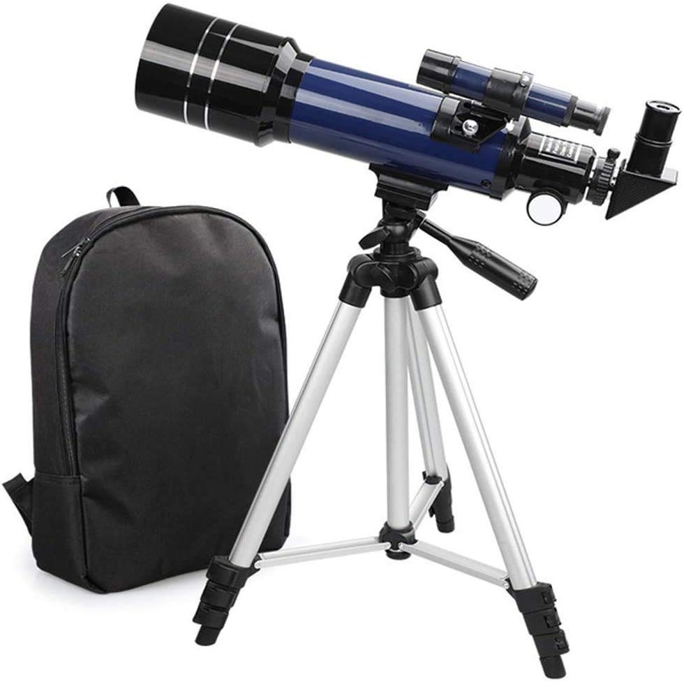 High Power Telescope for Kids&Beginners,70mm Refractor Telescope with Tripod & Finder Scope,for Observe The Moon and Landscape - with Backpack Binoculars
