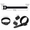 132 PCS 8 Inches Reusable Cable Ties, Adjustable Cord Straps, Cable Organizer, Cord Wrap and Hook Loop Cords Management (132, black-8inch) view 2