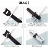 132 PCS 8 Inches Reusable Cable Ties, Adjustable Cord Straps, Cable Organizer, Cord Wrap and Hook Loop Cords Management (132, black-8inch) view 3