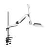 FURUIM2024M Monitor Arm Clamp Table Model Monitor Stand Arm Single Arm with Tray for 15-27 Inch Single Screen Adjustable Monitor Stands view 1