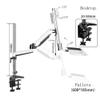 FURUIM2024M Monitor Arm Clamp Table Model Monitor Stand Arm Single Arm with Tray for 15-27 Inch Single Screen Adjustable Monitor Stands view 2