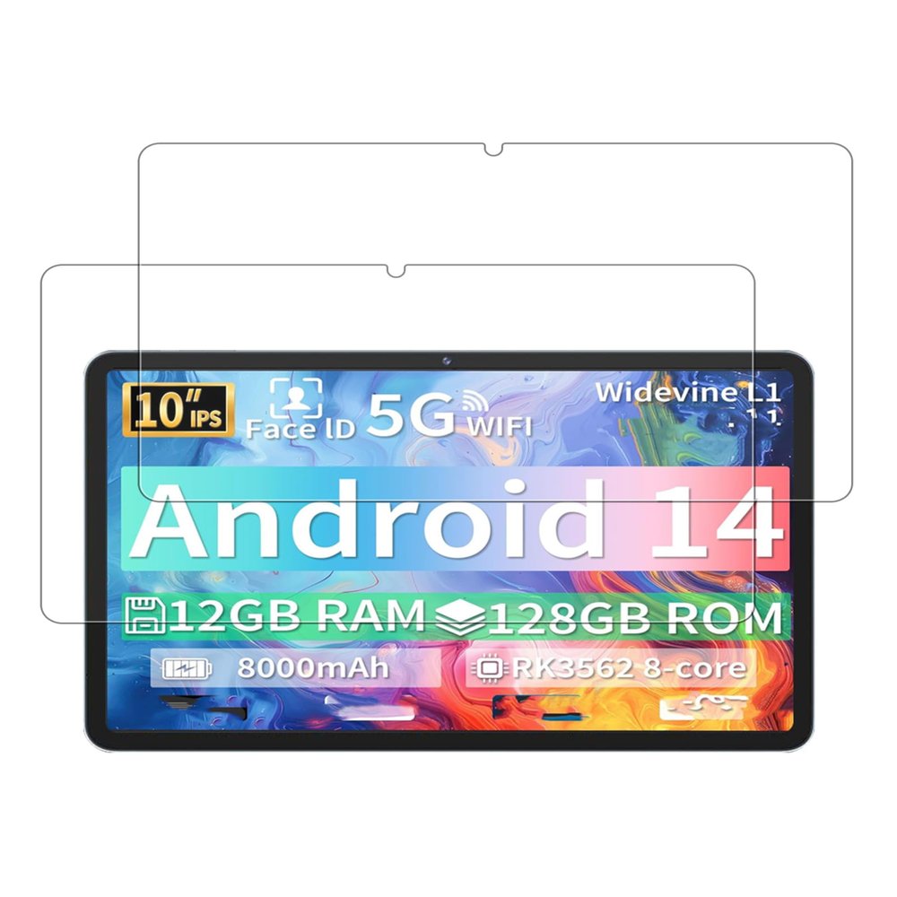 BOVUGAC [2 Pack] Screen Protector for JJGJ TAB10/P30 Tablet 10 Inch Tempered Glass Film, Screen Protector for JJGJ P30 Tablet Anti-Scratch & Sensitive & 9H Hardness