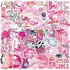 100PCS Pink Disco Cowgirl Stickers Pack,Waterproof Vinyl Western Cowboy Sticker for Water Bottle Laptop Scrapbook,Disco Girl Decal for Preppy Decor Party Gifts,Cowgirl Stickers for Adults Teens Kids view 1