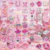 100PCS Pink Disco Cowgirl Stickers Pack,Waterproof Vinyl Western Cowboy Sticker for Water Bottle Laptop Scrapbook,Disco Girl Decal for Preppy Decor Party Gifts,Cowgirl Stickers for Adults Teens Kids view 2