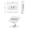 ZHONGCHENGWU Laptop Stand, 360 Rotating Aluminum Laptop Stand with Desk Accessories view 2