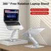 ZHONGCHENGWU Laptop Stand, 360 Rotating Aluminum Laptop Stand with Desk Accessories view 3