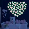 42 pcs Pink Heart Shape Wall Stickers for Girls BedroomGlow in The Dark Kids Room Decor, Baby Nursery Ceiling Decals Wallpaper Vinyl Murals view 1