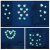 42 pcs Pink Heart Shape Wall Stickers for Girls BedroomGlow in The Dark Kids Room Decor, Baby Nursery Ceiling Decals Wallpaper Vinyl Murals view 2