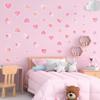 42 pcs Pink Heart Shape Wall Stickers for Girls BedroomGlow in The Dark Kids Room Decor, Baby Nursery Ceiling Decals Wallpaper Vinyl Murals view 4