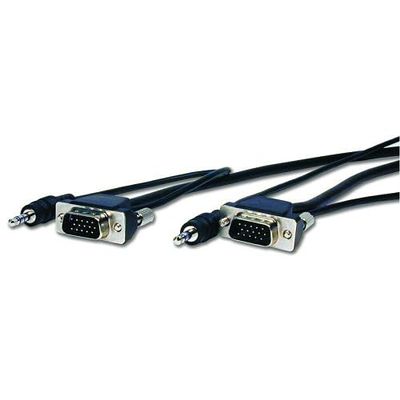 MVGA15P-P-12HR/A Pro AV/IT Series Micro VGA HD15 Plug to Plug w/Audio Cable, 12'