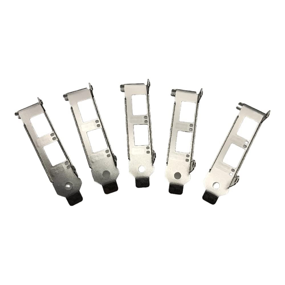 5pcs Low Profile Brackets with 10pcs Screws Replacement for X520-DA2 X520-SR2 X710-DA2 X520-LR2
