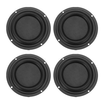 MECCANIXITY 4 Pcs Passive Radiator 4 Inch Round Woofer Vibrating Membrane, Rubber Vibration Diaphragm Plate Subwoofer for Bass Speaker Replacement, DIY