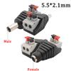 1/2/5Pair 2.1x5.5mm DC Power Male Female Wire Connector No Screw Push Type 5.5 * 2.1mm DC Jack LED Strip CCTV Camera Adapter(5Pairs) view 2