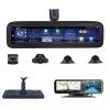 360 Degree Dash Cam 4 Channel Front Rear Side dashcam Rearview Mirror car Camera GPS Navigation ADAS 4G LTE Dash Camera with Android 10.0 OS Streaming Media Mirror DVR (Rearview Mirror Mount) view 2