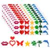 210pcs Tanning Sunbathing Stickers, Self-Adhesive Sunbathing Tan Sun Tattoo Sticker for Body Face Sunbed Decal Tanning Beds Heart Lip Star Butterfly Styles for Adults & Kids Summer Beach Accessories view 1