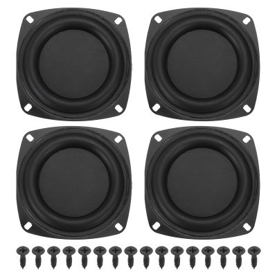 MECCANIXITY 4 Pcs Passive Radiator 4 Inch Woofer Vibrating Membrane, Rubber Vibration Diaphragm Plate Subwoofer for Bass Speaker Replacement, DIY(with 16pcs Screw)