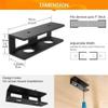 ZHONGCHENGWU Laptop Stand, Under Desk Laptop Mount Holder, Aluminum Laptop Storage Bracket with Anti-Scratch Felt Board Desk Accessories(Black) view 2