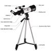 High Power Astronomical Telescope 70mm Aperture & 400mm Focal Length 120X MagnificationTelescope with Adjustable Tripod and Finder Scope 2 Eyepieces for Beginners Kids Binoculars view 4