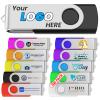 64GB 200Pcs Custom Personalized USB 3.0 Flash Drive, Bulk Promotional USB Thumb Drives with Metal Keychains, Printing Your Text & Logo on Double-Sided for Office/School/Company ADs/Photography view 1