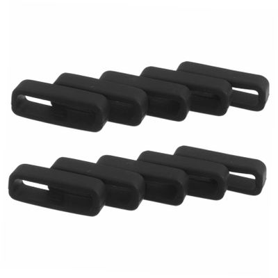 KALLORY 10pcs Silicone Watch Strap Keeper Loops Replacement Retainer for Smartwatch Band Stability Repair Durable Fastening Clips for Various Watch Straps