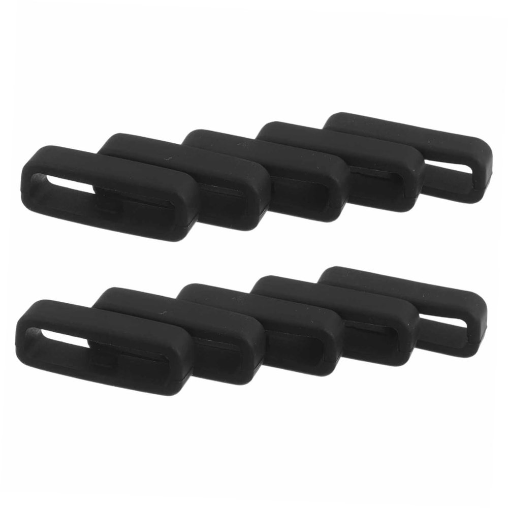 KALLORY 10pcs Silicone Watch Strap Keeper Loops Replacement Retainer for Smartwatch Band Stability Repair Durable Fastening Clips for Various Watch Straps