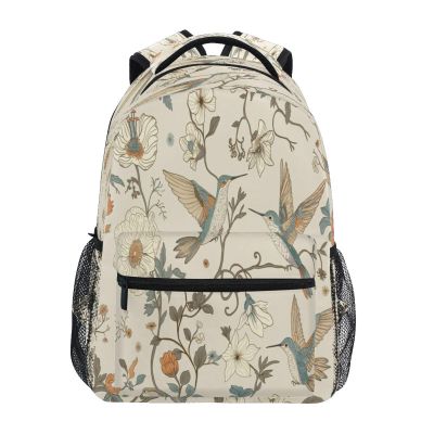 ATTX Hummingbirds and Plants Backpack - Waterproof Lightweight Daypack, Durable Travel Backpack for Casual Use#864