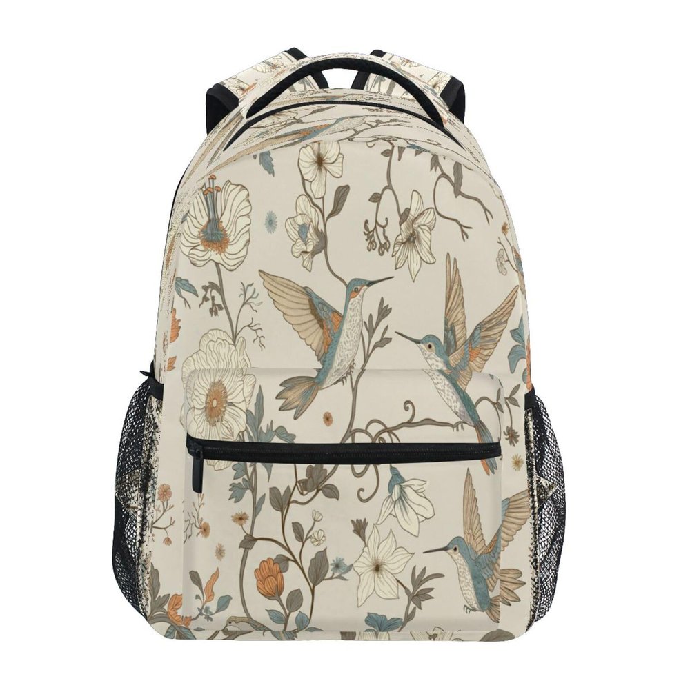 ATTX Hummingbirds and Plants Backpack - Waterproof Lightweight Daypack, Durable Travel Backpack for Casual Use#864