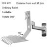 mengli-99 Monitor Mount Single Arm Silver Color Monitor Stand with Plain Tray Stand Foldable 90 Single Screen Stand Monitor Stand view 2
