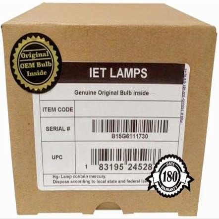 IET Lamps - Genuine Original Replacement Bulb/lamp with OEM Housing for Epson PowerLite E24 3LCD Classroom Projector