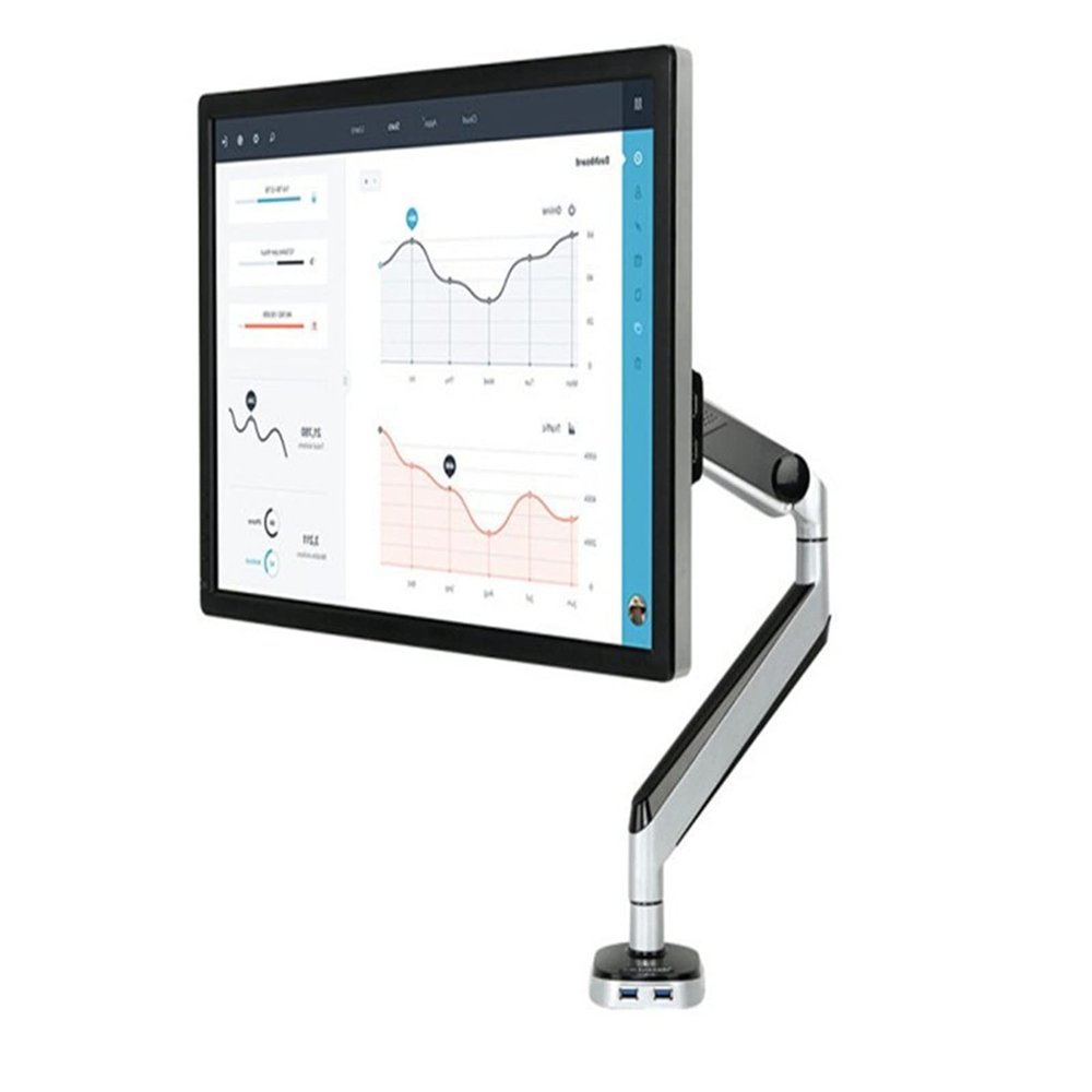 ADBWEKKF D8A Aluminum Gas Spring Full Motion Desktop 10"~30" Monitor Holder LCD Computer Mount Arm Loading 2-9kgs with