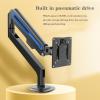 XJOYSL7921 Monitor Stand Single Monitor Desk Mount for 17"-32" Screens, Tilt, Swivel, Rotation, Gas Spring Monitor Mount Arm with Cable Management, C-Clamp & Grommet Base Monitor Arm Desk view 3