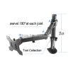 ADBWEKKF M051 Grommet 10"-27" Monitor Holder Mount Arm Lifting Rotary Display Stand Rack Load 8kgs view 4
