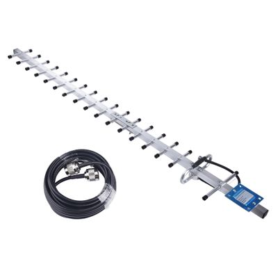 WSOLDMA 2G/3G/4G Yagi Antenna 20dbi 824-2700MHz - Outdoor Directional Antenna N Female Connector (with 15M Extension Cable)