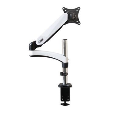 ADBWEKKF Aluminum 27inch 2-7kg 360 Rotate Clamp Air Press Gas Strut LCD Tv Table Mount Monitor Gas Spring Screen Desktop Support Bracket(White clamp Base)