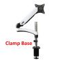 ADBWEKKF Aluminum 27inch 2-7kg 360 Rotate Clamp Air Press Gas Strut LCD Tv Table Mount Monitor Gas Spring Screen Desktop Support Bracket(White clamp Base) view 3