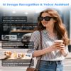 4-in-1 AI Smart Glasses, 800W HD Camera Glasses, 1080P Video Recording SunGlasses, Built-in ChatGPT AI Voice Assistant, Real-time Translation, Open-Ear Headphones for Outdoors, Driving & Vlogging view 4
