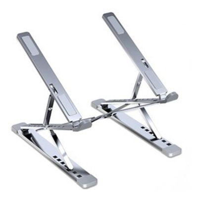 ADBWEKKF Adjustable Aluminum Alloy Laptop Stand for Tablet Table Support Notebook Stand Bracket Desktop Cooling Pad Laptop Holder(Silver)