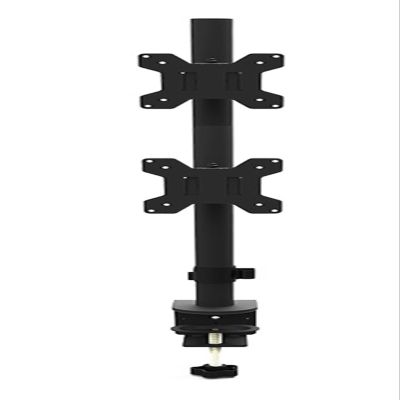 ADBWEKKF DL-M063 Full Motion Big Base Steel Tilt Up Down Rotate 360 Dual Monitor Desk Bracket Double Screen Desktop Support(CLAMP Base)