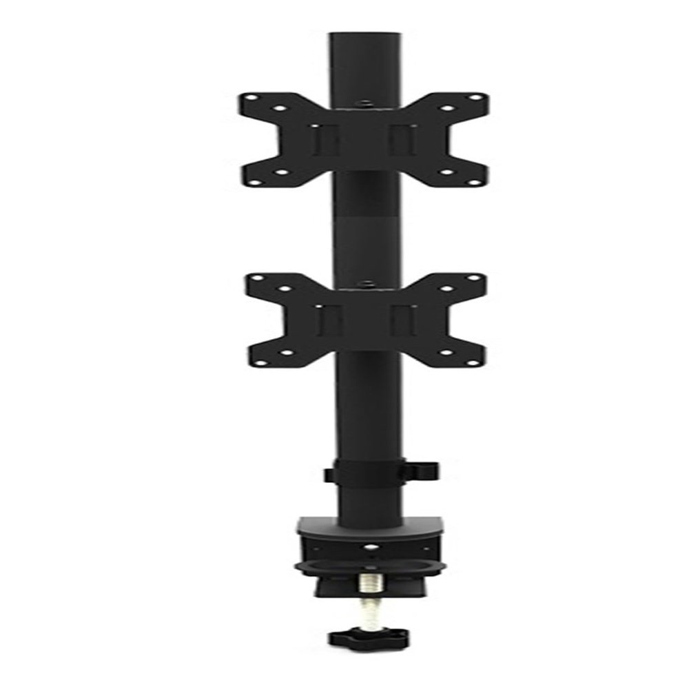 ADBWEKKF DL-M063 Full Motion Big Base Steel Tilt Up Down Rotate 360 Dual Monitor Desk Bracket Double Screen Desktop Support(CLAMP Base)